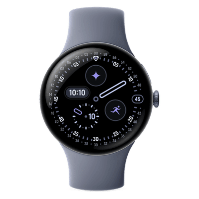 Google Pixel Watch 4 Wi-Fi+Bluetooth Wear OS 6.0 Smartwatch (45mm AMOLED LTPO Display, Qualcomm Snapdragon W5 Gen 2 Cortex-M55, Health Tracking Insights, Moonstone Active Band)