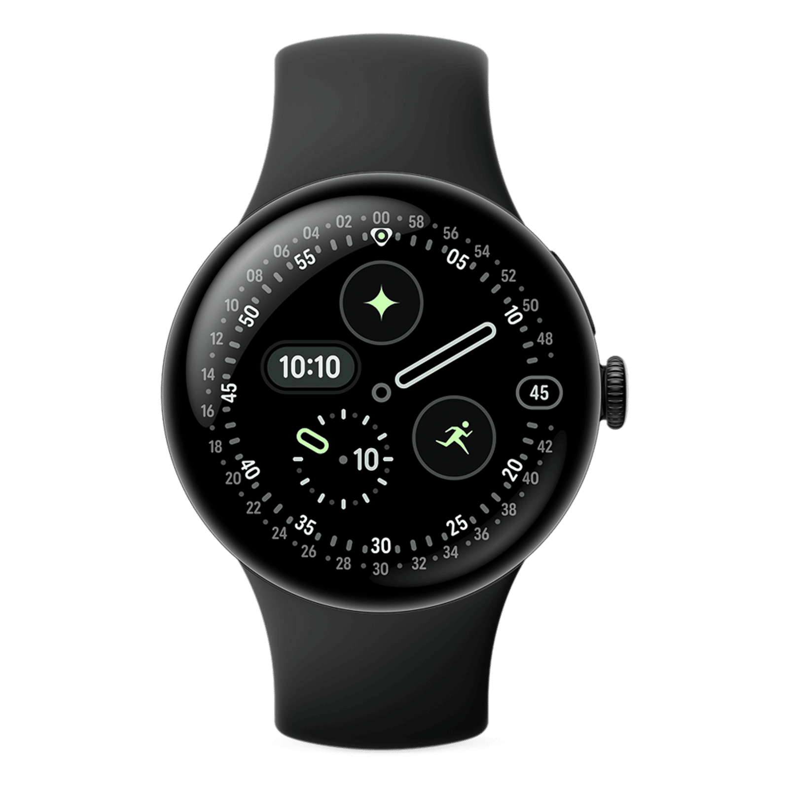 Google Pixel Watch 4 Wi-Fi+Bluetooth Wear OS 6.0 Smartwatch (41mm AMOLED LTPO Display, Qualcomm Snapdragon W5 Gen 2 Cortex-M55, Health Tracking Insights, Obsidian Active Band)_1