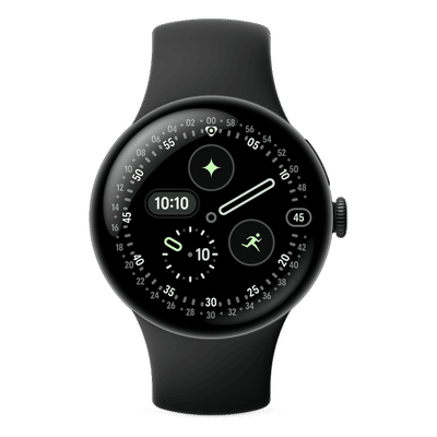Google Pixel Watch 4 Wi-Fi+Bluetooth Wear OS 6.0 Smartwatch (41mm AMOLED LTPO Display, Qualcomm Snapdragon W5 Gen 2 Cortex-M55, Health Tracking Insights, Obsidian Active Band)
