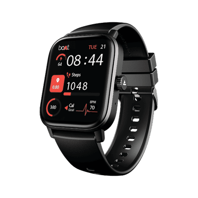boAt Wave Astra Neo Smartwatch with Bluetooth Calling (46.4mm HD Display, IP68 Dust, Sweat, Splash Resistance, Active Black Strap)