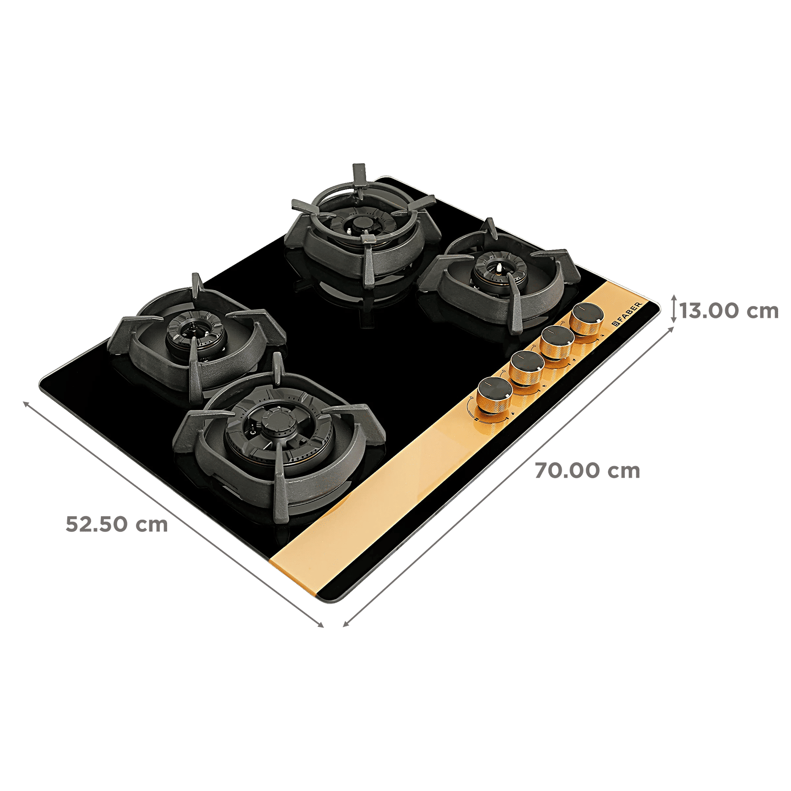 FABER Utopia Pro HT 704 BR CI Toughened Glass Top 4 Burner Automatic Hob (Flame Failure Device, Black) FABER Utopia Pro HT 704 BR CI Toughened Glass Top 4 Burner Automatic Hob (Flame Failure Device, Black)_2