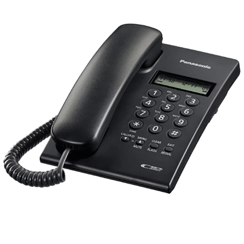 Panasonic Corded Phone (KX-TSC60SX, Black)