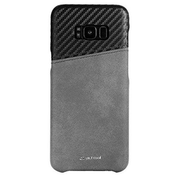 stuffcool Karafi Polyurethane Back Cover for Samsung Galaxy S8 Plus (Easy Access To All Ports, Black and Grey)_1