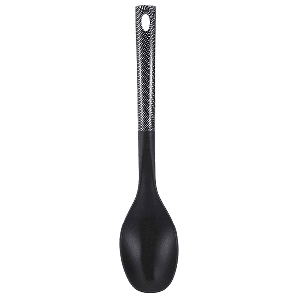 Bergner Carbon TT Nylon Solid Spoon (Heat-Resistant Head, Black)_1
