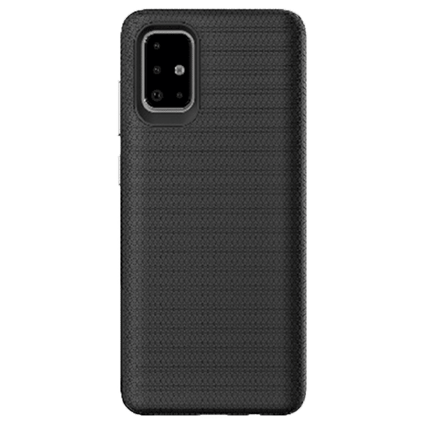 stuffcool Spike Polycarbonate with Soft TPU Back Cover for Samsung Galaxy A71 (Camera Protection, Black)_1