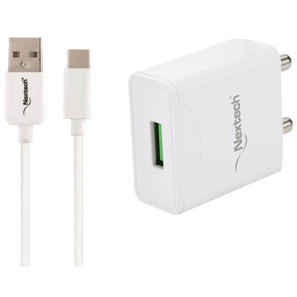 Nextech 18W Qualcomm 3.0 Wall Charger with Type C Cable_1
