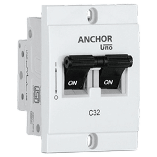 Anchor Uno Mini 32A DP - C Type MCB (98251, White)_1