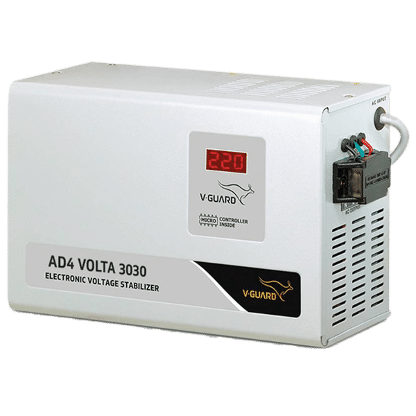 V-GUARD Voltage Stabilizer (AD4 Volta 3030, White)_1