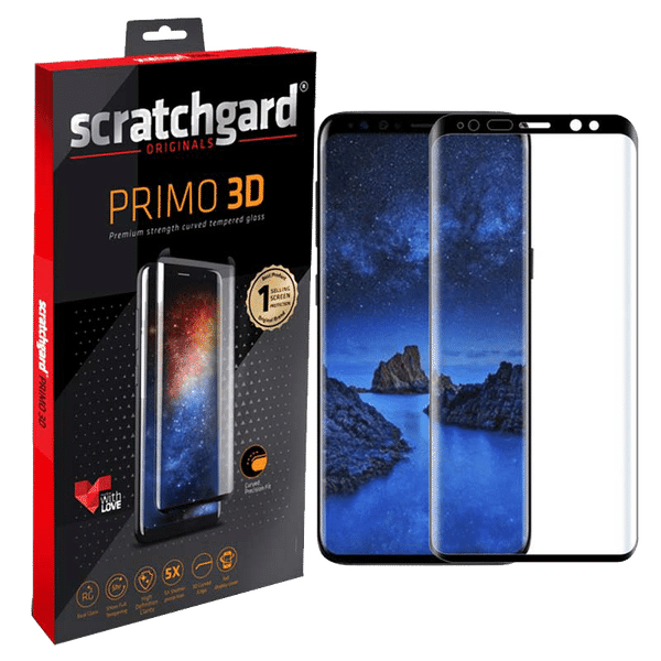 Scratchgard Primo 3D Tempered Glass Screen Protector for Samsung Galaxy S9 (Transparent)_1