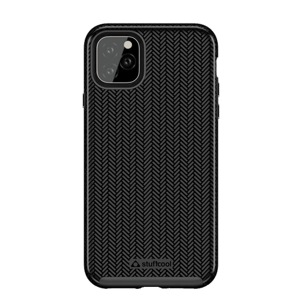 stuffcool Pine Hard Polycarbonate Back Cover for Apple iPhone 11 (Camera Protection, Black)_1