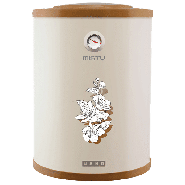 USHA Misty 15 Litres Vertical Storage Water Geyser (Ivory/Gold)_1