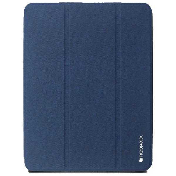 neopack Trifold Smart Delta Polyurethane Flip Cover for Apple iPad 10.2 Inch (Magnetic Folding Design, Navy Blue)_1