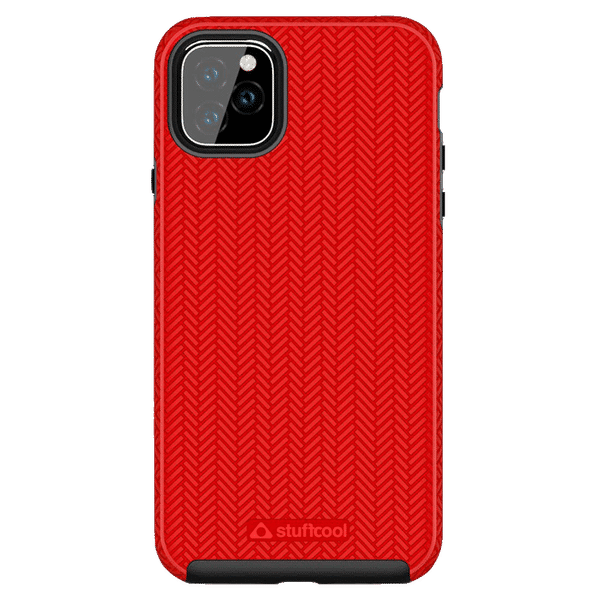 stuffcool Pine Hard Polycarbonate Back Cover for Apple iPhone 11 Pro Max (Camera Protection, Red)_1
