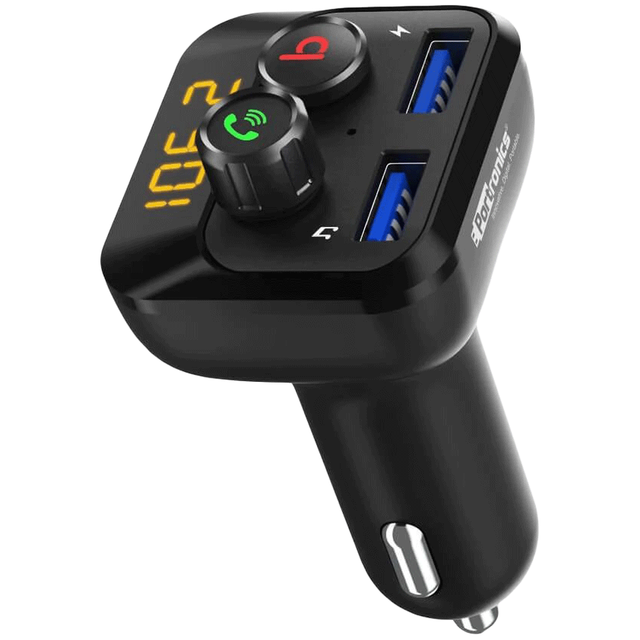 Buy Portronics Auto 10 3.4 A 2-Port USB and Bluetooth Car Charging ...