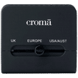 Croma 4 Plugs Universal Travel Adapter (with Dual USB Port, CREP0144, Black)_4