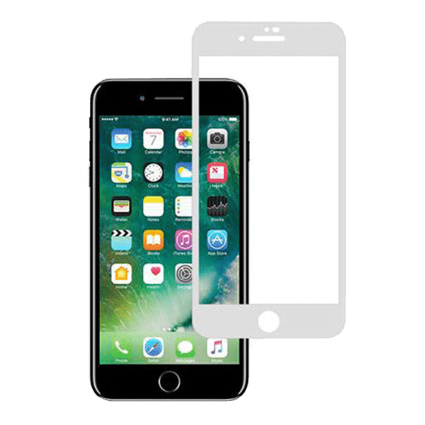 stuffcool 3D Full Screen Tempered Glass Screen Protector for Apple iPhone 8 Plus (MGGP3DIP8P, White)_1