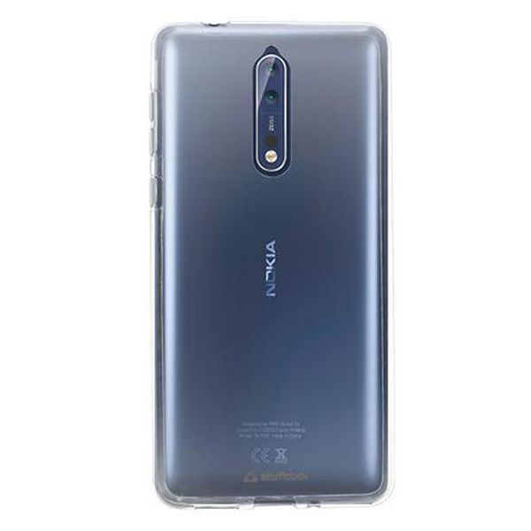 stuffcool PRNK8 Silicone Back Cover for Nokia 8 (Camera Protection, Transparent)_1
