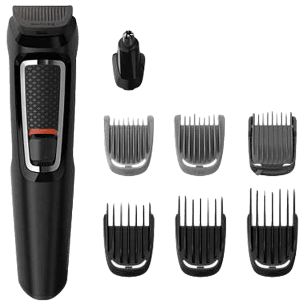 PHILIPS Multigroom Series 3000 8-in-1 Cordless Grooming Kit for Face and Hair for Men (60mins Runtime, Nickel Metal Hydride Battery, Black)_1