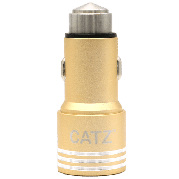Brilyant 2 Ampere 2 USB Ports Car Charging Adapter (Compact Design, CZ-CC2-GD, Gold)_1