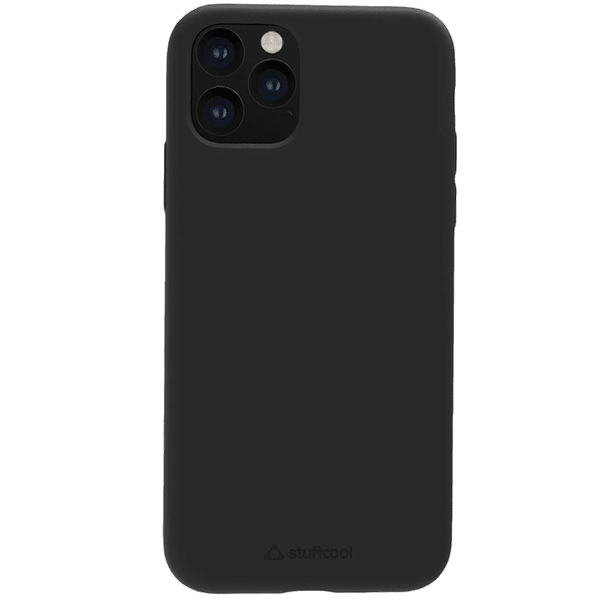 stuffcool Silo Soft and Smooth Silicone Back Cover for Apple iPhone 11 (Camera Protection, Black)_1