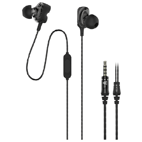 ANT AUDIO W59 Wired Earphones with Mic (In-Ear, Black)_1