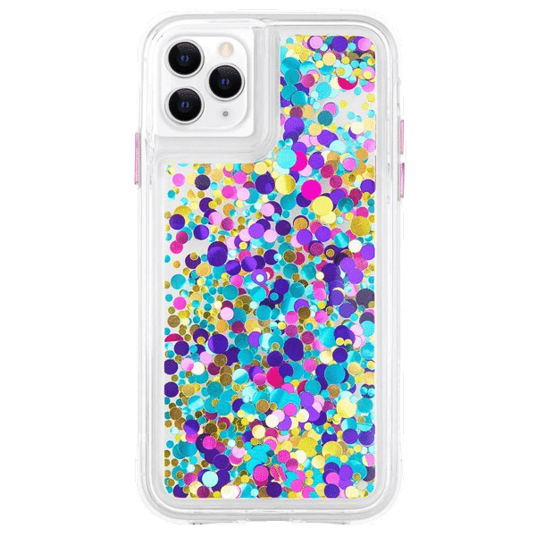 Case-Mate Waterfall Glitter Polycarbonate Back Cover for Apple iPhone 11 Pro (Wireless Charging Compatible, Confetti)_1
