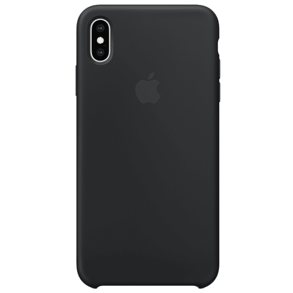 Apple MRWE2ZM/A Silicone Back Cover for iPhone XS Max (Microfiber Lining, Black)_1