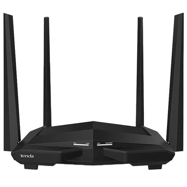 Tenda AC10 Dual Band 1167 Mbps Wi-Fi Router (4 Antennas, 3 LAN Ports, Table Top, Black)_1