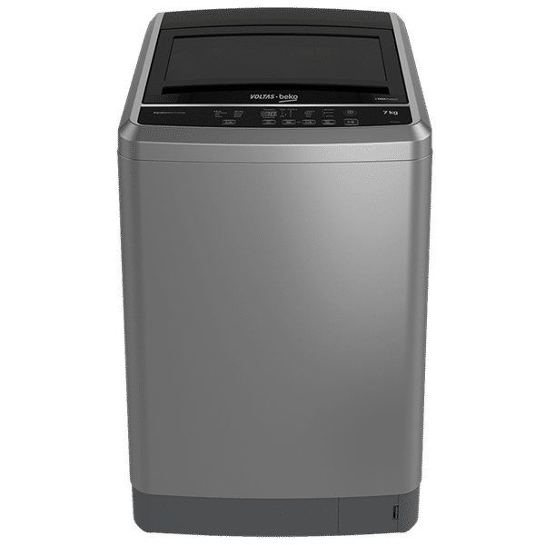 Voltas Beko 7 kg Fully Automatic Top Load Washing Machine (WTL70S, GentleWave Technology, Silver)_1