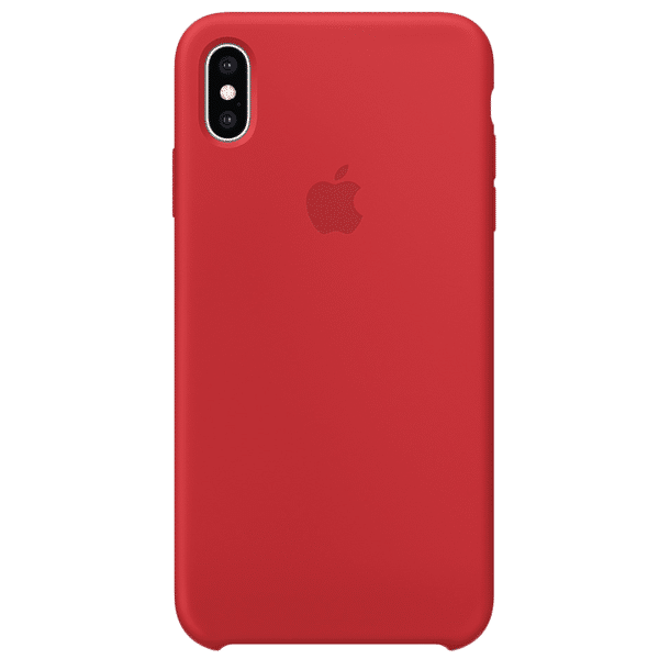 Apple MRWH2ZM/A Silicone Back Cover for iPhone XS Max (Microfiber Lining, Red)_1