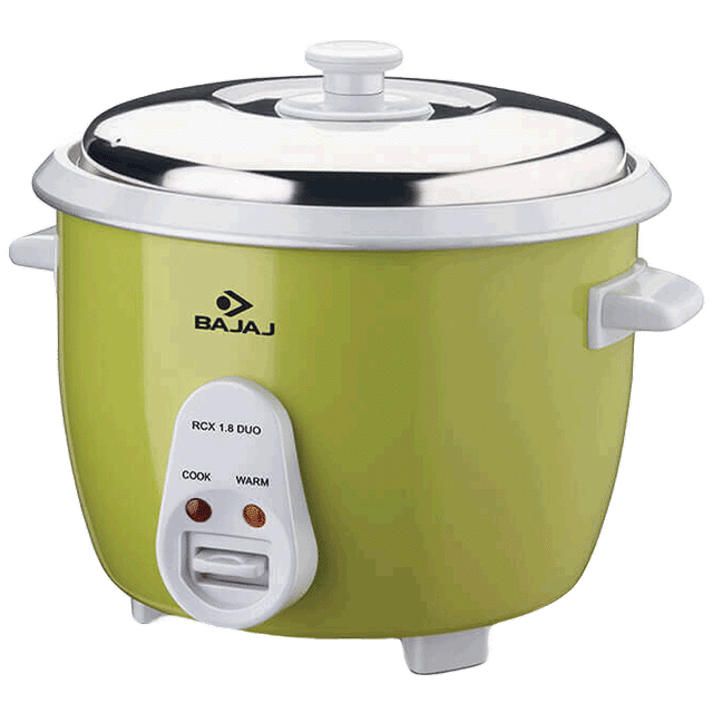 Buy Bajaj 1.8 Litres Electric Rice Cooker (RCX 1.8 Duo, Lime Green ...