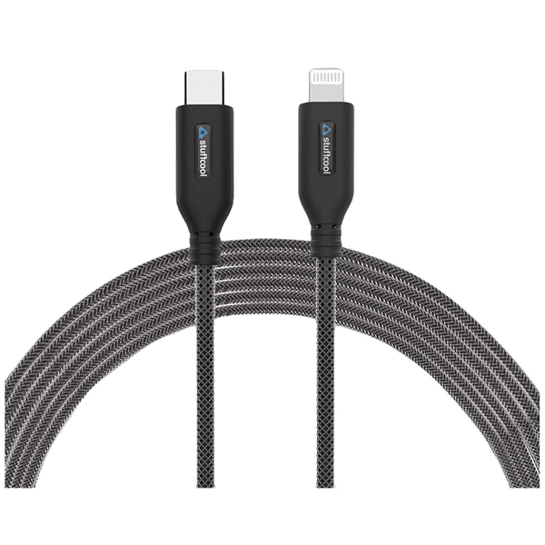 stuffcool Chief Type C to Lightning 4.9 Feet (1.5M) Cable (Compatible with iPhones, Black)_1