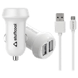 stuffcool Drive It 2.4 Amp Dual USB Car Charging Adapter with Cable (CKATOMMI-WHT, White)_1