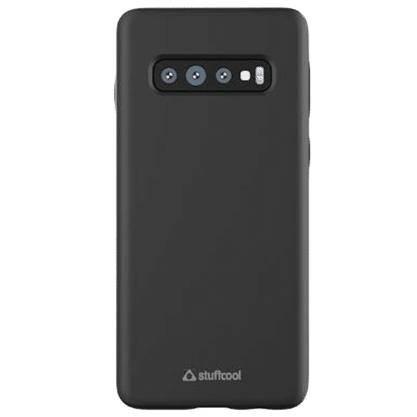 stuffcool Silo Soft Silicone Back Cover for Samsung Galaxy S10 Plus (Camera Protection, Black)_1