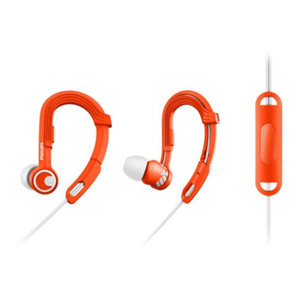 Philips ActionFit Sports In-Ear Wired Earphones with Mic (SHQ3305OR, Orange)_1