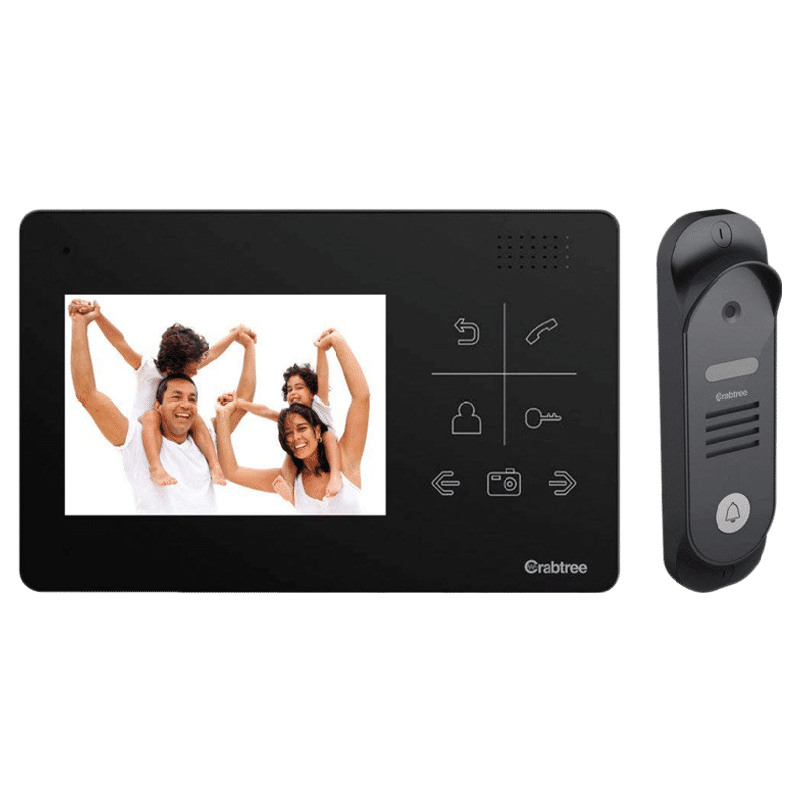 Havells Crabtree 4.3 Inch Video Door Phone Kit (ACSVK001, Black)