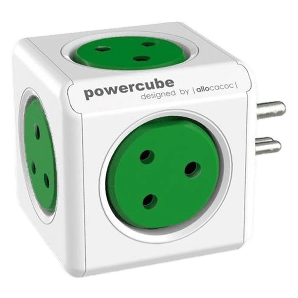 allocacoc Powercube 10 Amp 5 Socket Power Adapter (6500GN/INORPC, Green)_1