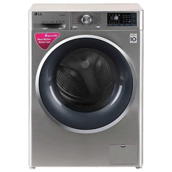 LG 9 kg Fully Automatic Front Load Washing Machine (FHT1409SWSASSPEIL, SmartThinQ with Wi-Fi, Stainless Steel)_1