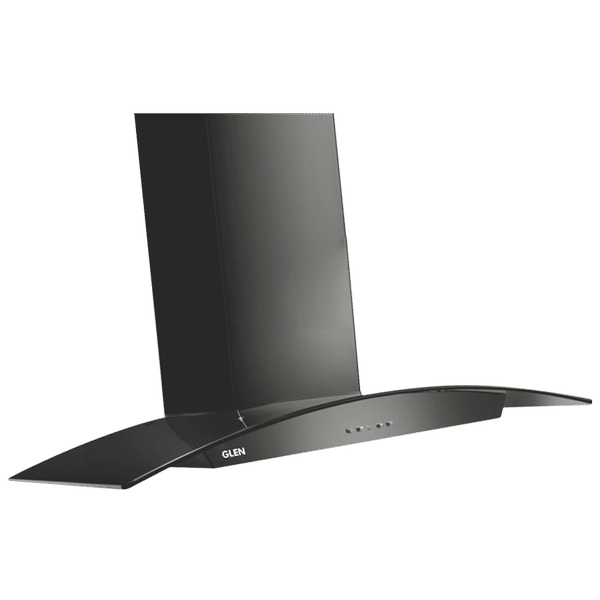 GLEN Zest 90cm 1250m3/hr Ductless Wall Mounted Chimney with Touch Controls (Black)_1