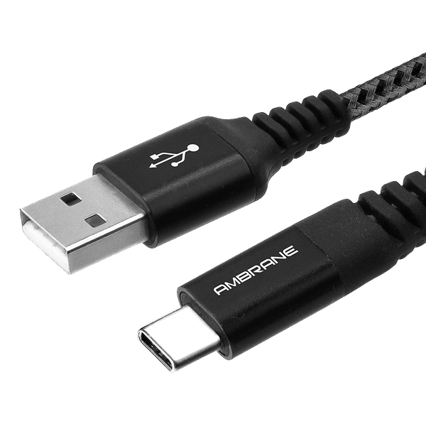 ambrane RCT-15 USB 1.0 to Type C 4.9 Feet (1.5M) Cable (Supports Fast Charging, Black)_1