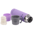 WONDERCHEF Cups-Bot 500ml Stainless Steel Hot & Cold Vacuum Flask (Spill & Leak Proof, Purple)_3