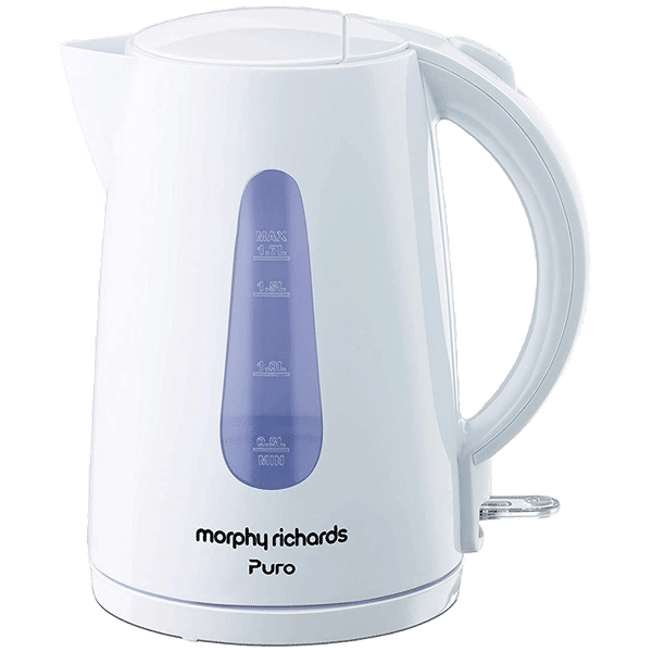 morphy richards Puro 2000 Watt 1.7 Litre Electric Kettle with Water Level Indicator (White)_1