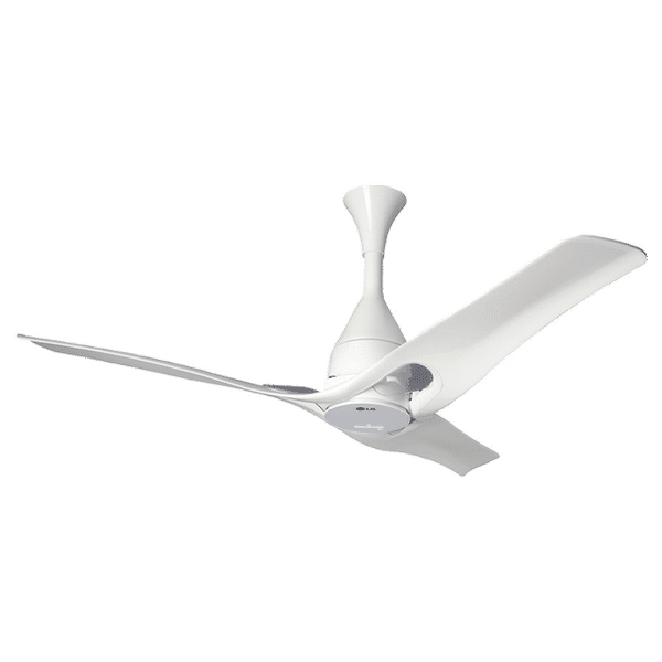 LG 120cm Sweep 3 Blade Ceiling Fan (Inverter Motor, FC48GSWB1, White)_1