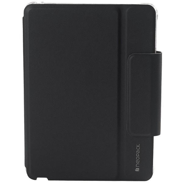 neopack Artificial Leather Folio Case For Apple iPad 10.2 Inch (Shockproof, Black)_1