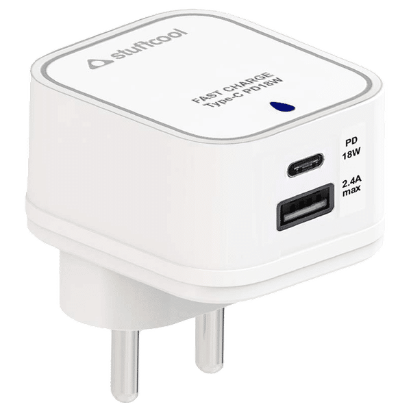 stuffcool Dual Port USB Wall Charger (Celox Plus, White)_1