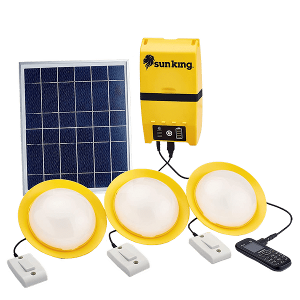 sun king Home 120 4.2 Watts LED Solar Lamp (600 Lumens, Polycrystalline Solar Panel, SK-407, Yellow/White)_1