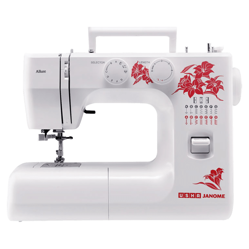 Buy Usha Allure DLX Electric Sewing Machine (20117000003, White) Online -  Croma