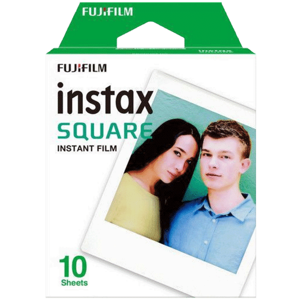 FUJIFILM Instax Square Film Sheet (86 x 72 mm) Gloss Paper (10 Shots, 450gsm, 16549278, White)_1