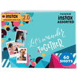 FUJIFILM Instax Mini Film Sheet (54 x 86 mm) Gloss Paper (60 Shots, 450gsm, IC0102, Designer Frame, Multicolor)_1