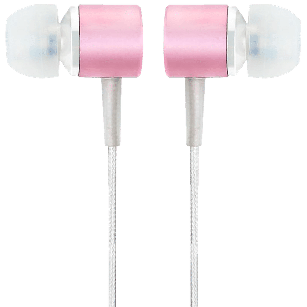 CROSSLOOP Daily Fashion Series CSLE103 Wired Earphone with Mic ( In-Ear, White/Pink )_1